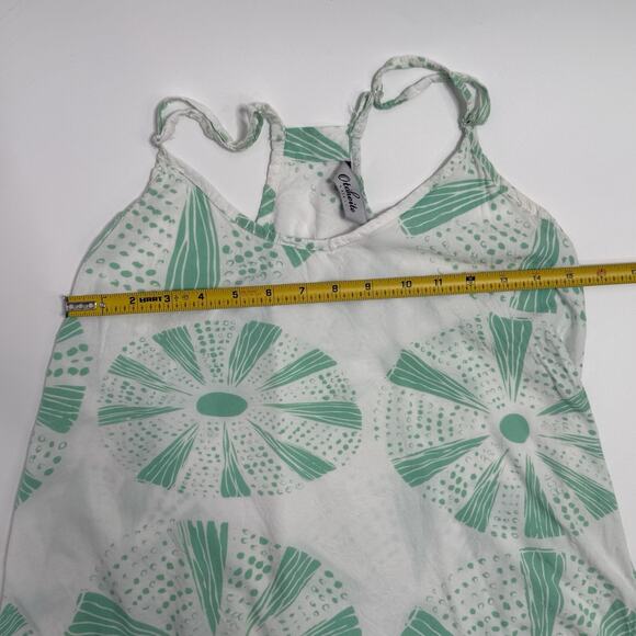 Otaheite Hawaii Dress Coverup Beach Chic Blue/Green White Sleeveless Size Small - Picture 4 of 8